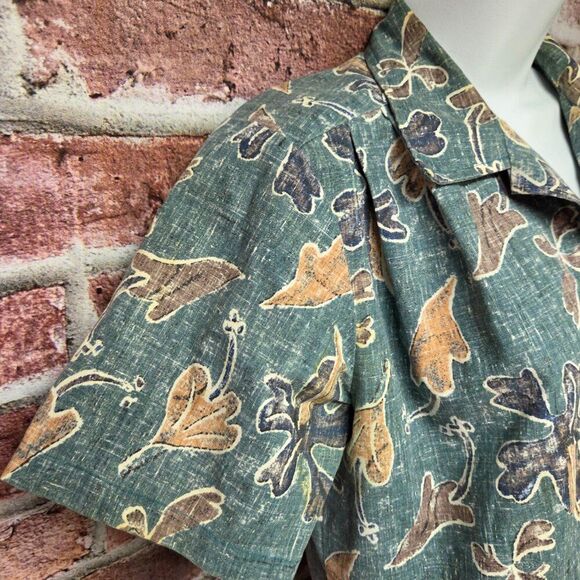 Vintage Mark Raystein Hawaiian Shirt Green – Men’s Small Button Down Aloha Top - Picture 4 of 7